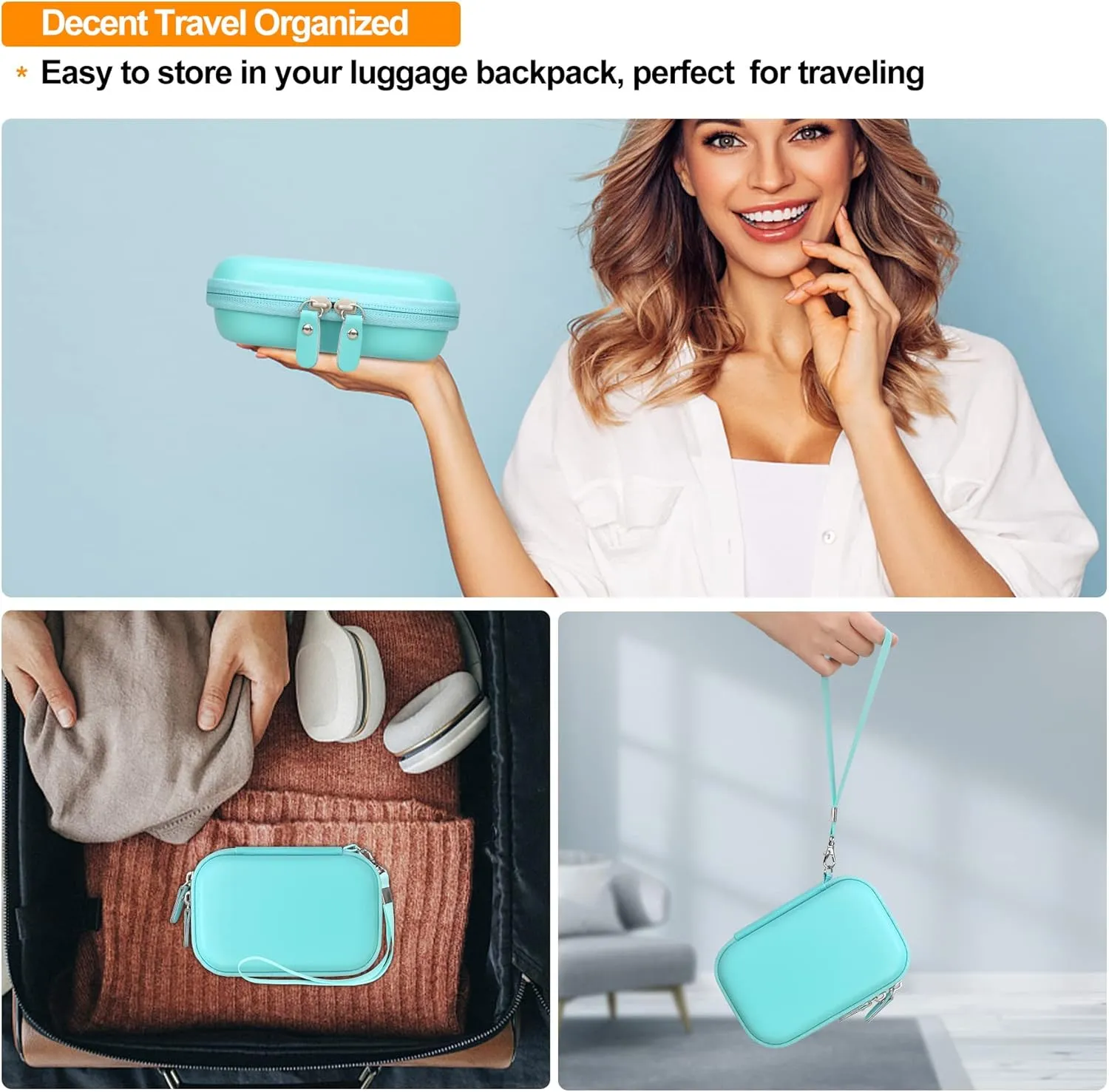 Elonbo Carrying Case for Canon Ivy 2 Mini/Canon Ivy Mini Photo Printer, Portable Bluetooth Instant Camera Printer Storage Holder Trave Bag, Mesh Bag fits Photo Paper Cable, Green Green