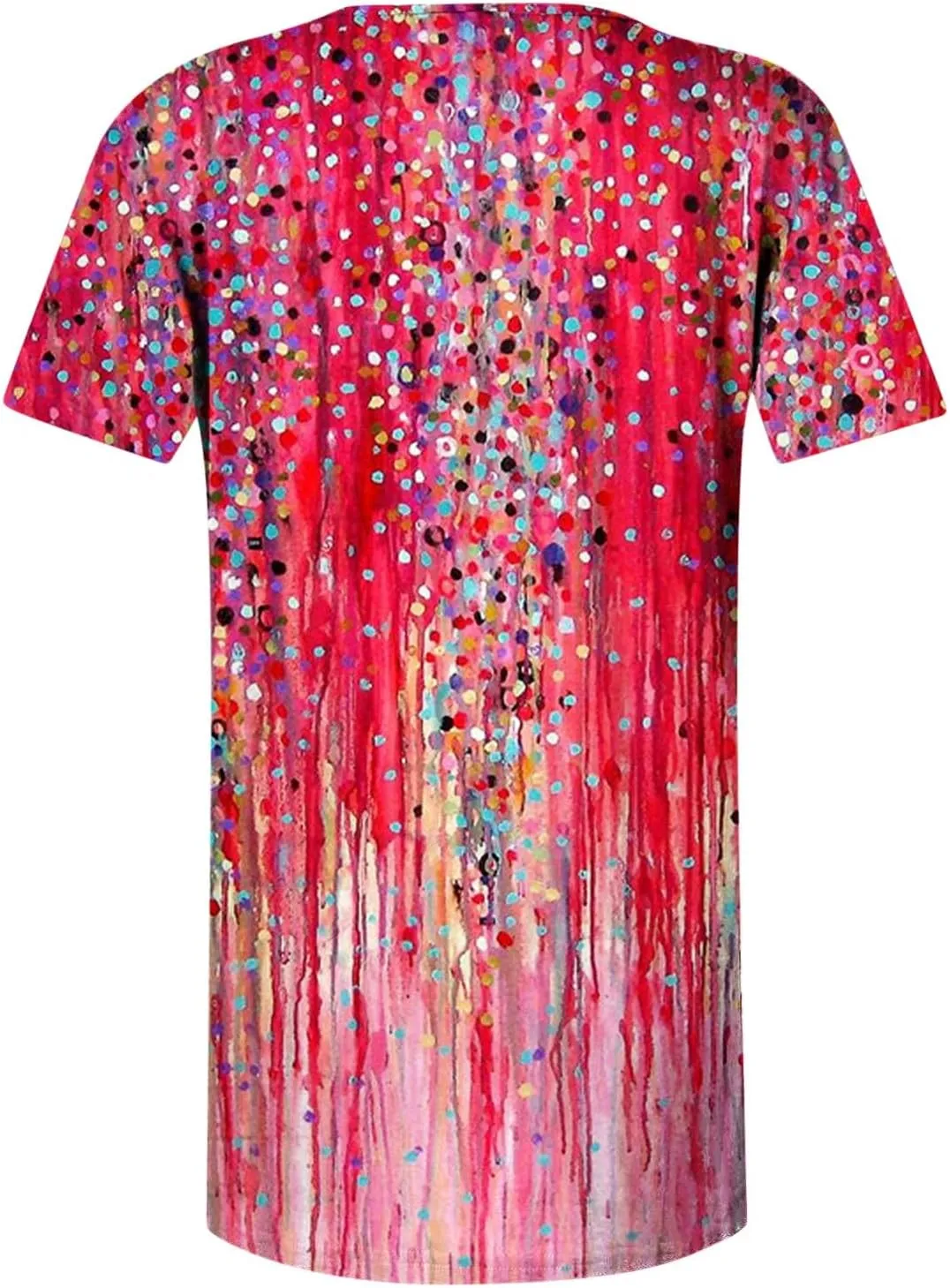 Empire Waist Button Down Shirts for Women Fashion Short Sleeve Floral Print Bohemian Tunic Tops Summer Causal Blouse