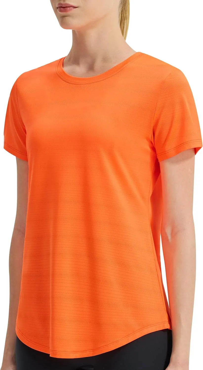 EZRUN Women's Workout Shirt Quick Dry Gym Athletic Running T-Shirts Short Sleeve Summer Swim Yoga Tops