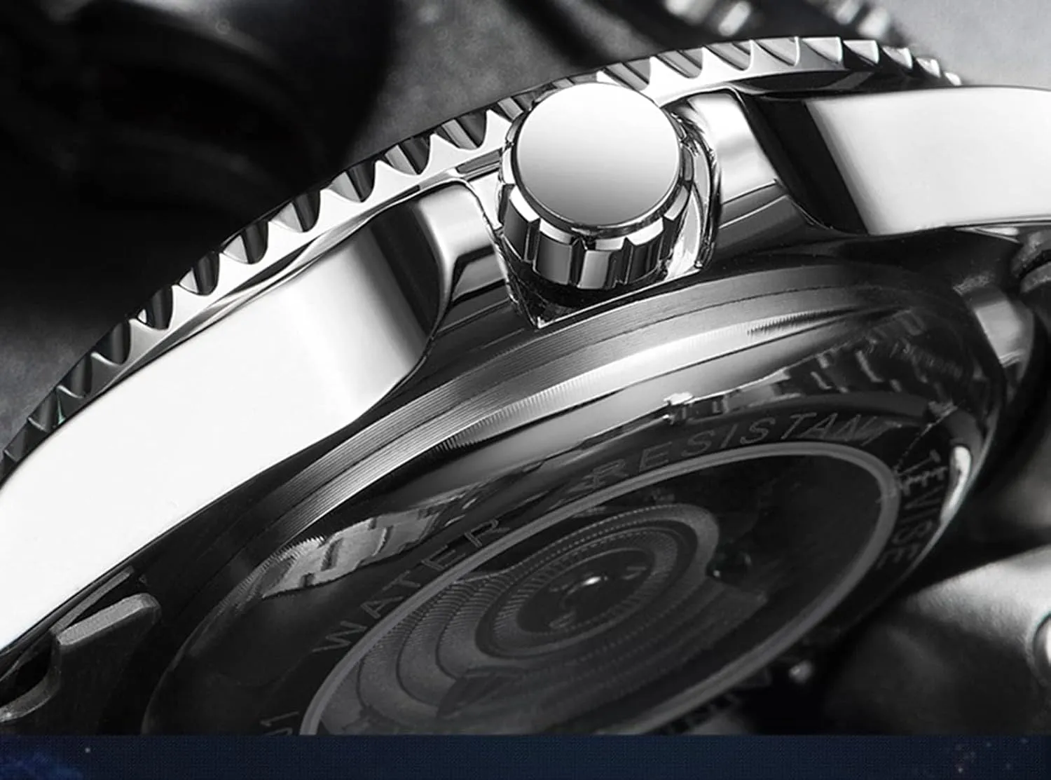 FANMIS Mens Luxury Rotatable Bezel Calendar Sport Luminous Business Quartz Waterproof Stainless Steel Watches