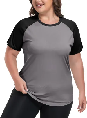 FOREYOND Women's UPF 50  Sun Protection for Women Short Sleeve Rash Guard Quick Dry Sports T-Shirt Outdoor