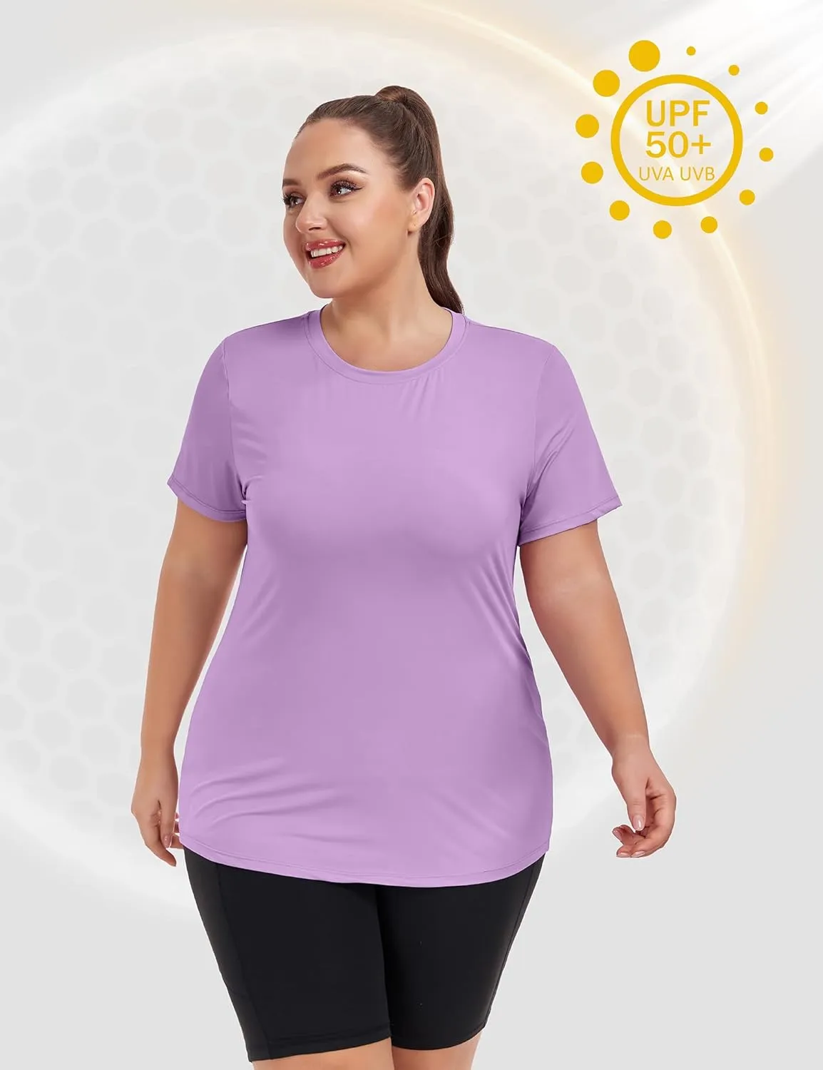 FOREYOND Women's UPF 50  Sun Protection for Women Short Sleeve Rash Guard Quick Dry Sports T-Shirt Outdoor