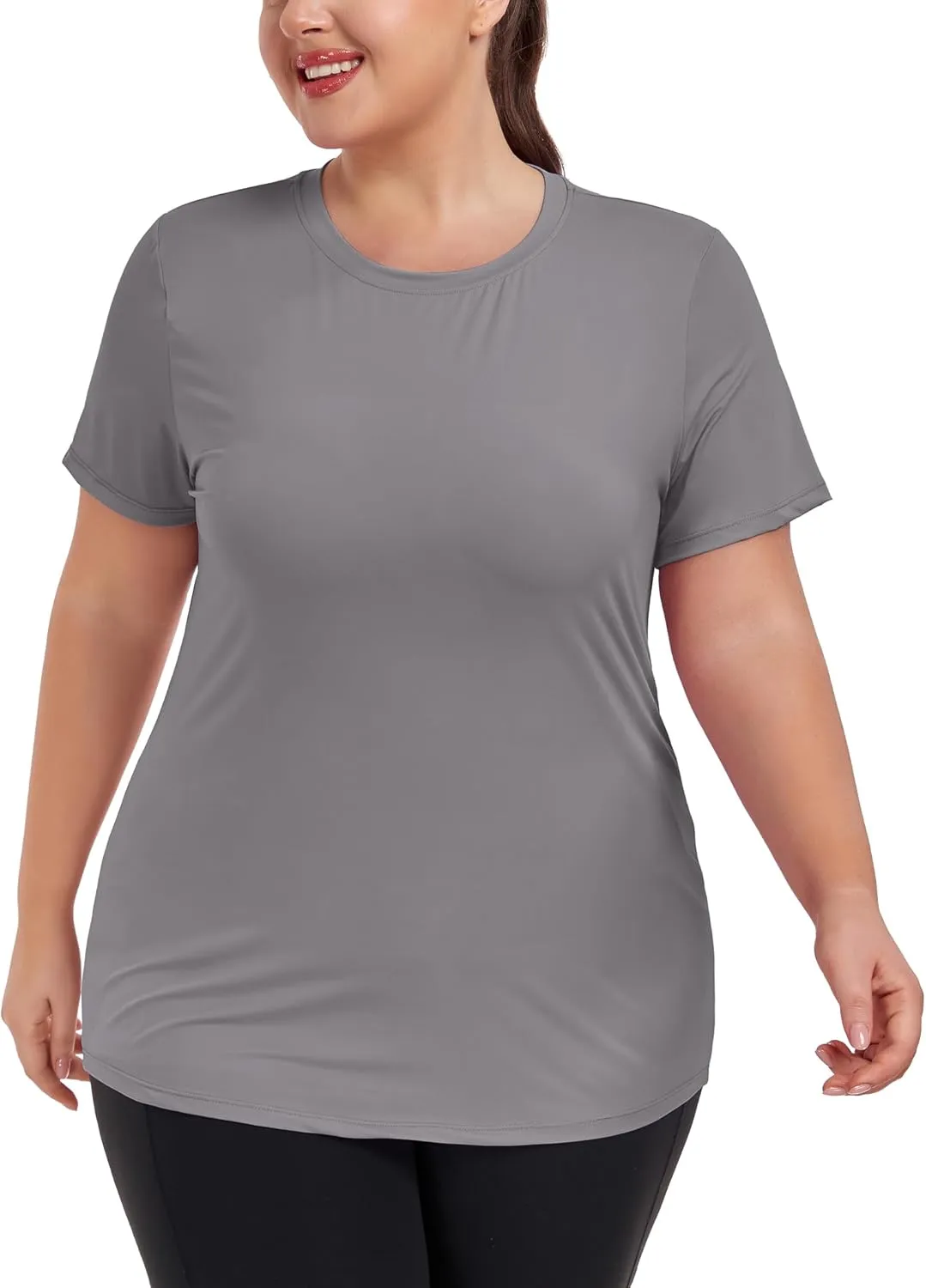 FOREYOND Women's UPF 50  Sun Protection for Women Short Sleeve Rash Guard Quick Dry Sports T-Shirt Outdoor
