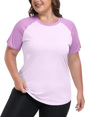 FOREYOND Women's UPF 50  Sun Protection for Women Short Sleeve Rash Guard Quick Dry Sports T-Shirt Outdoor