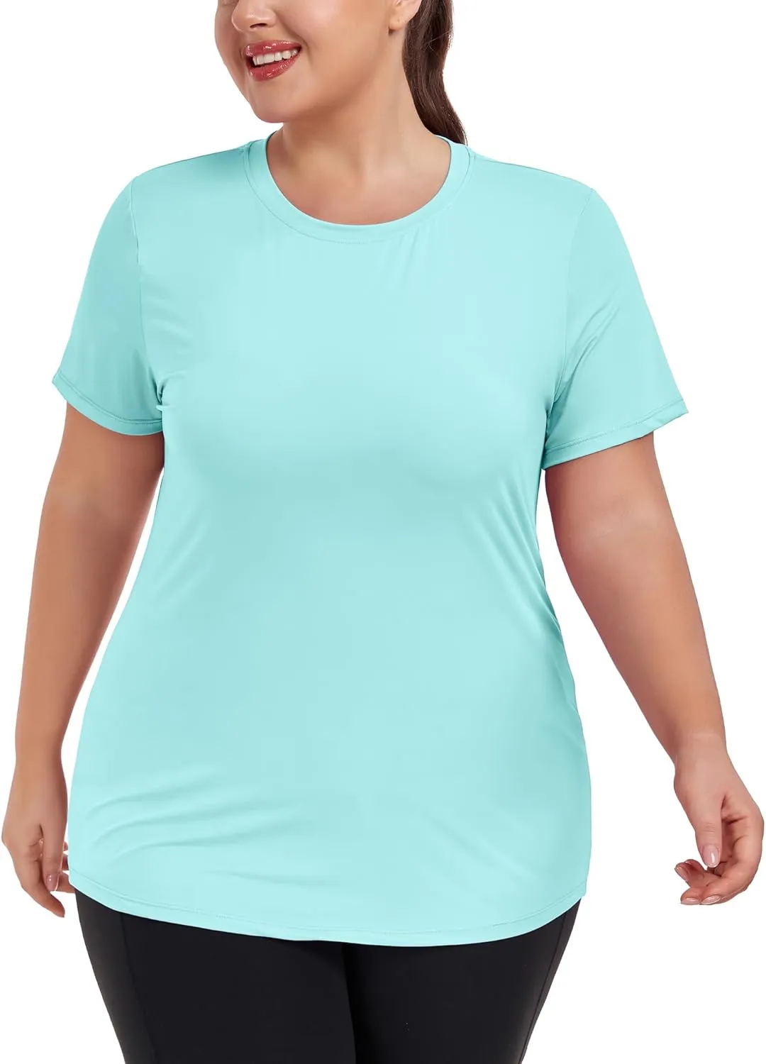 FOREYOND Women's UPF 50  Sun Protection for Women Short Sleeve Rash Guard Quick Dry Sports T-Shirt Outdoor