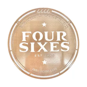 Four Sixes JDH Cowboy Code Wall Badge- Rose Gold