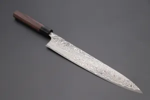 Fu-Rin-Ka-Zan R-2 Damascus Wa Series FRN-8 Wa Sujihiki 270mm (10.6 inch, Octagon Shaped Red-Sandalwood Handle)