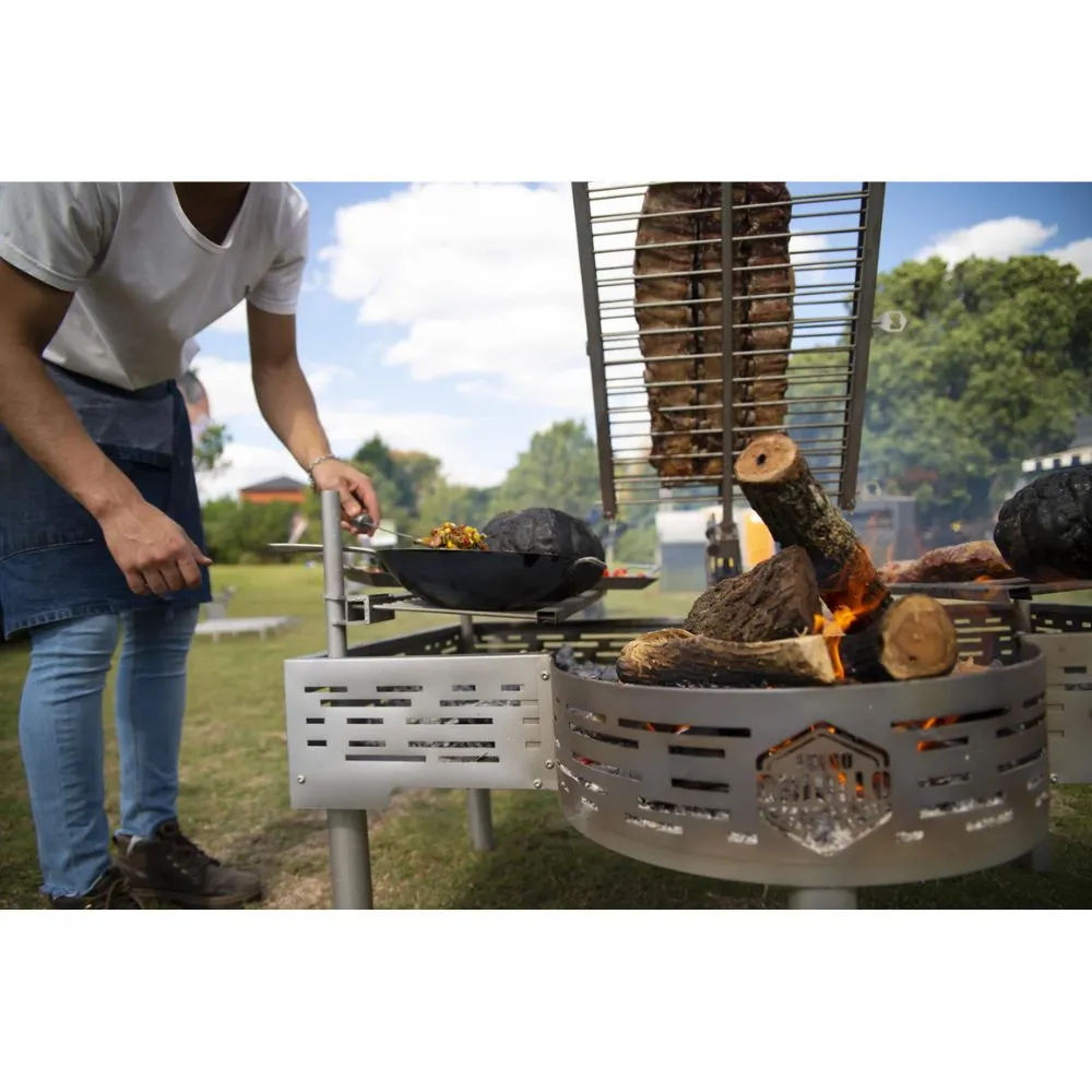 Fuego Criollo Stainless Steel Open Fire Grill w/ Cross