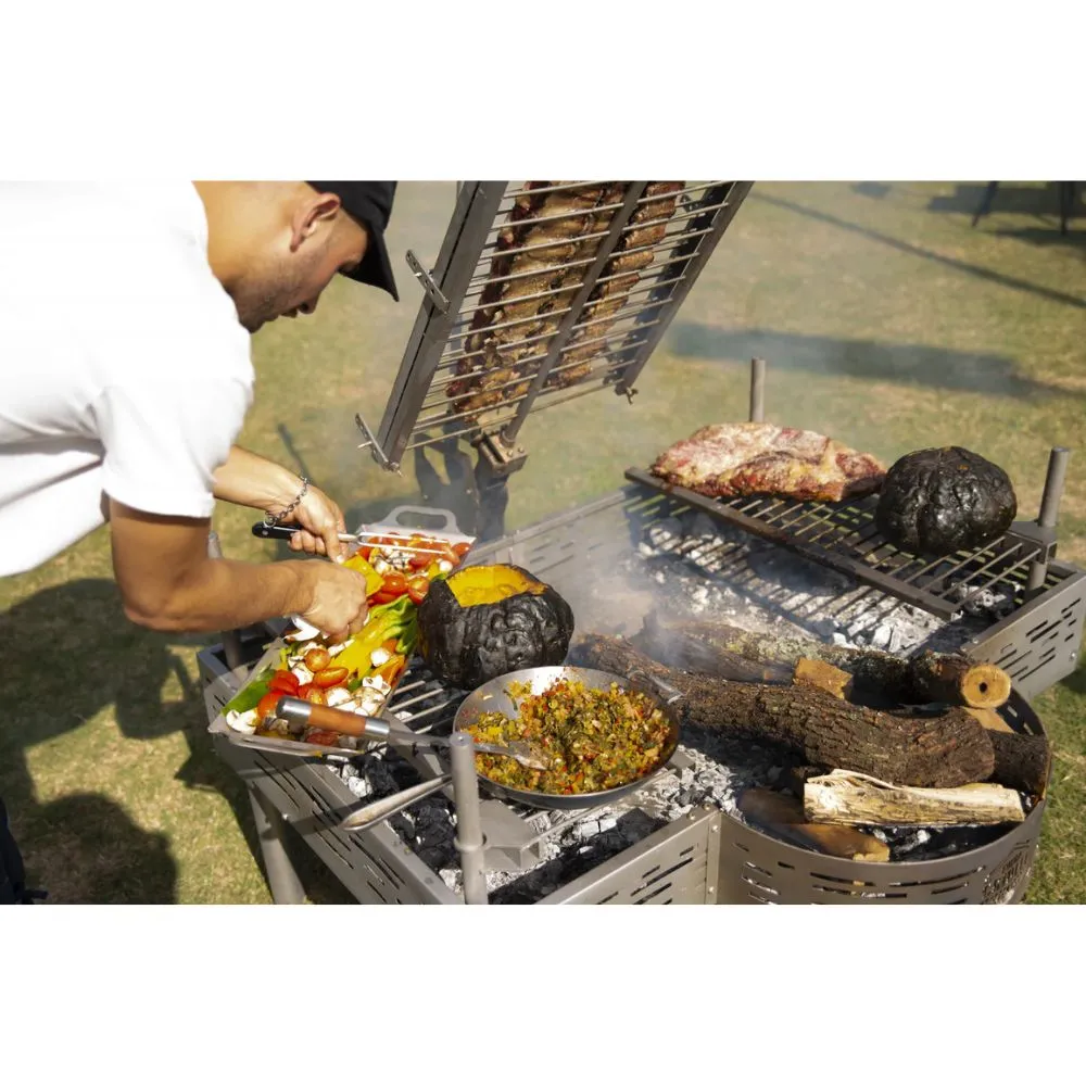 Fuego Criollo Stainless Steel Open Fire Grill w/ Cross