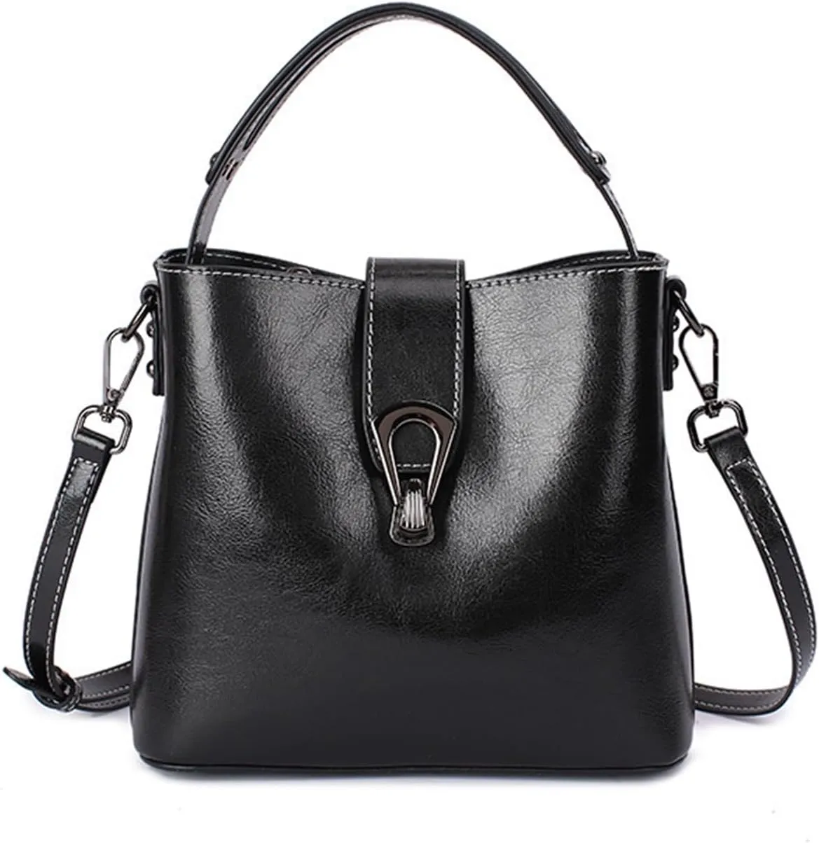 Genuine Leather Crossbody Purses and Handbags for Women Tote Top Handle Satchel Shoulder Bags Crossbody Bag (Khaki)