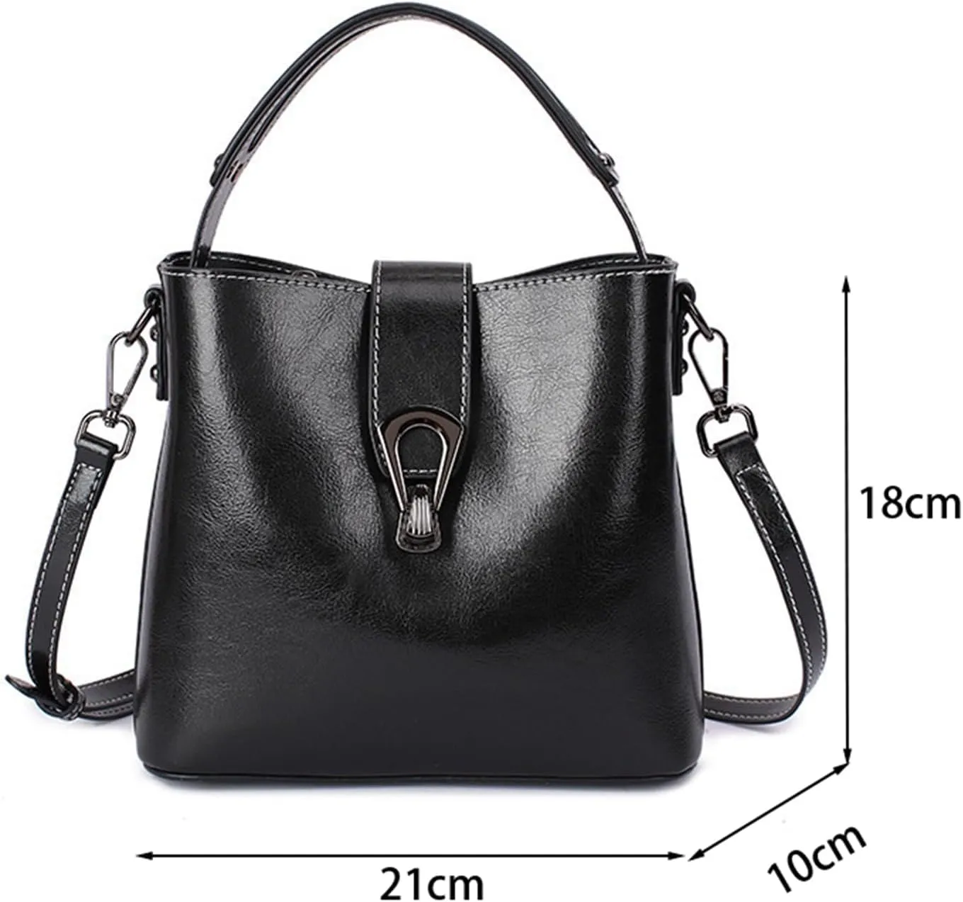 Genuine Leather Crossbody Purses and Handbags for Women Tote Top Handle Satchel Shoulder Bags Crossbody Bag (Khaki)
