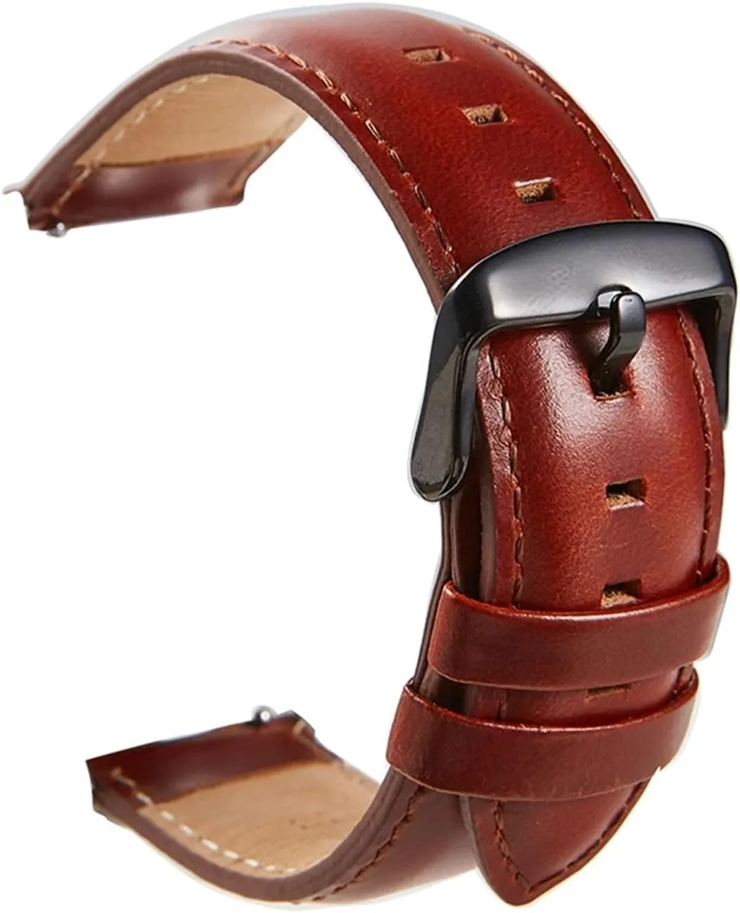 Genuine Leather Watchband 18mm 20mm 22mm Straps Cowhide Watch Band Quick Release Strap with Rose Gold Buckle Watch Accessories