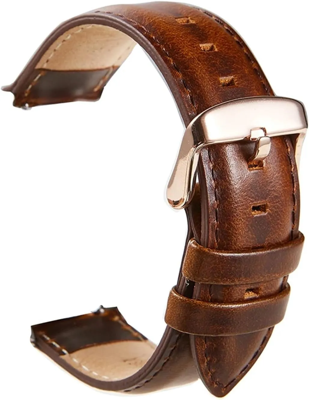 Genuine Leather Watchband 18mm 20mm 22mm Straps Cowhide Watch Band Quick Release Strap with Rose Gold Buckle Watch Accessories
