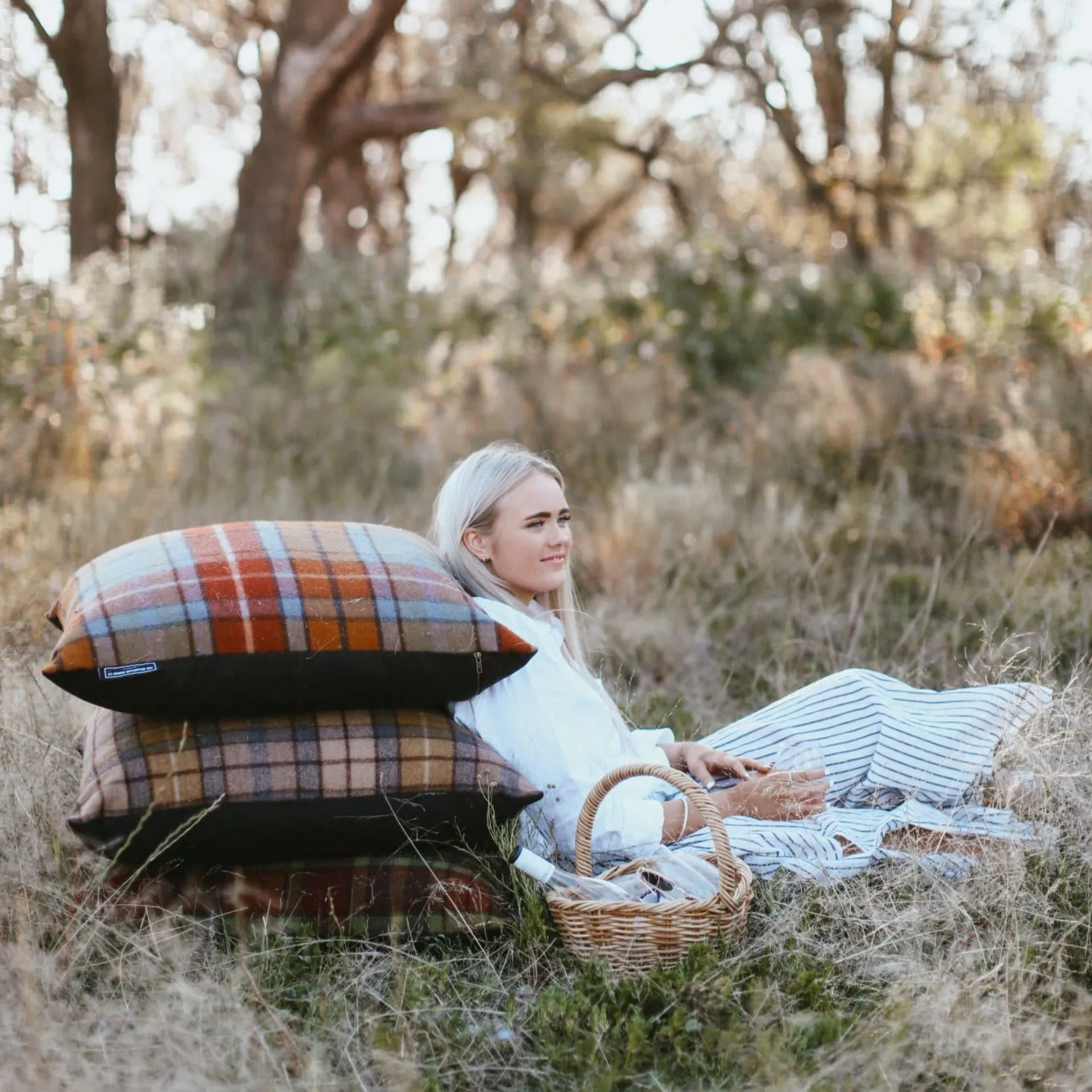 GGCo. Tartan Paddock Pillow™️ (Cover Only) | Grey