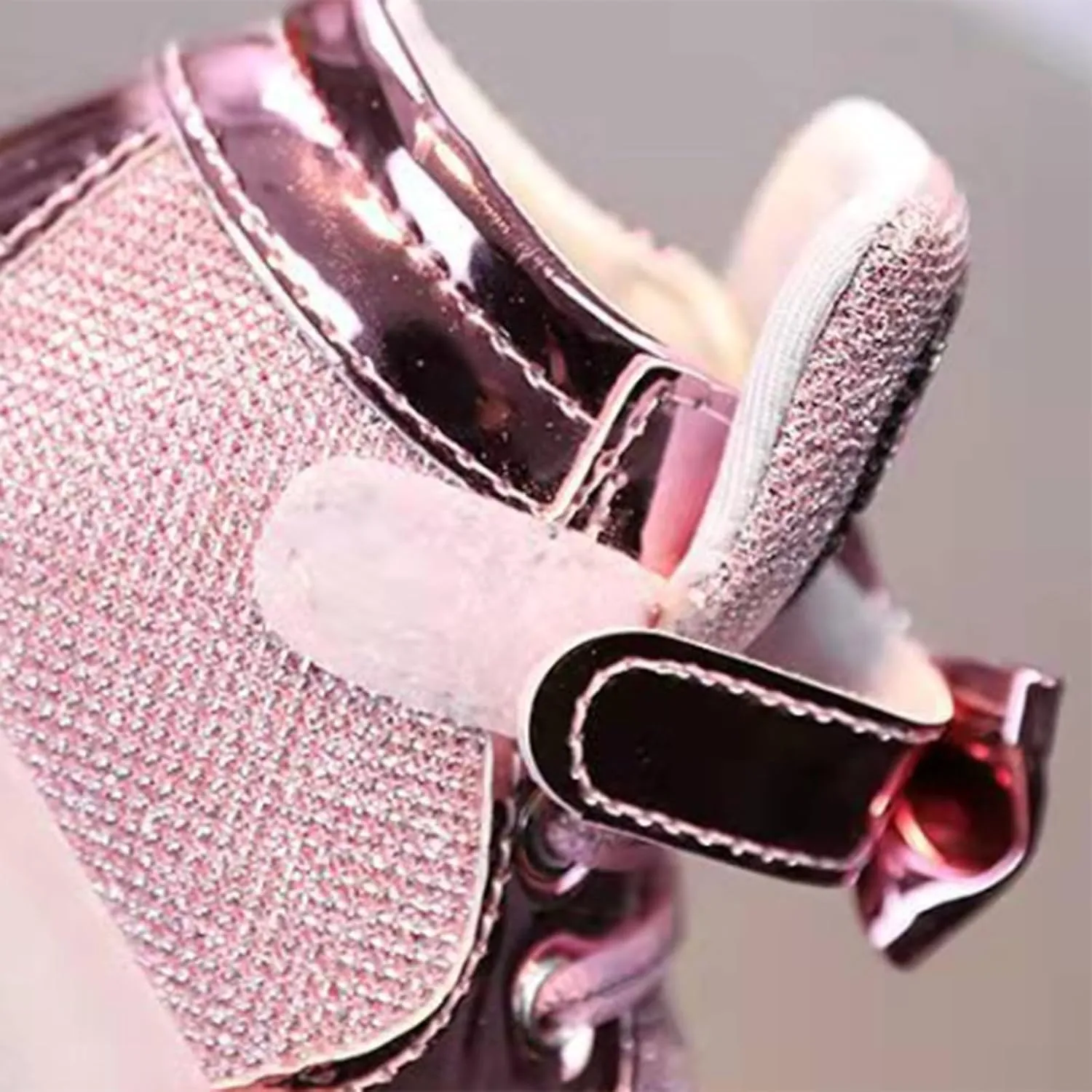 Girls Glitter Sneakers Lightweight Kids Tennis Shoes with Hook and Loop for Toddler/Little Kid/Big Kid