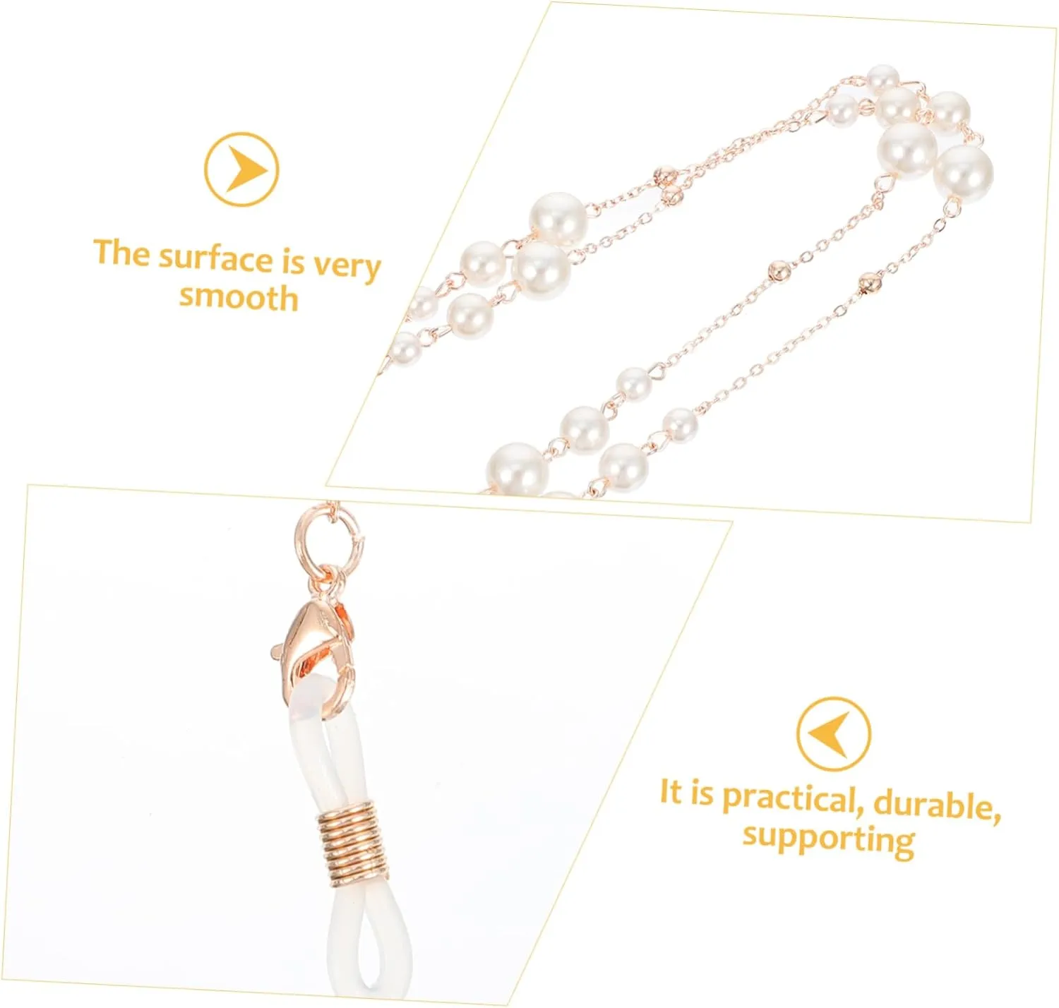 Glasses Chain Eyeglasses for Women Pearl Sunglasses Girl Sunglasses Lanyards for Women Glasses Rope