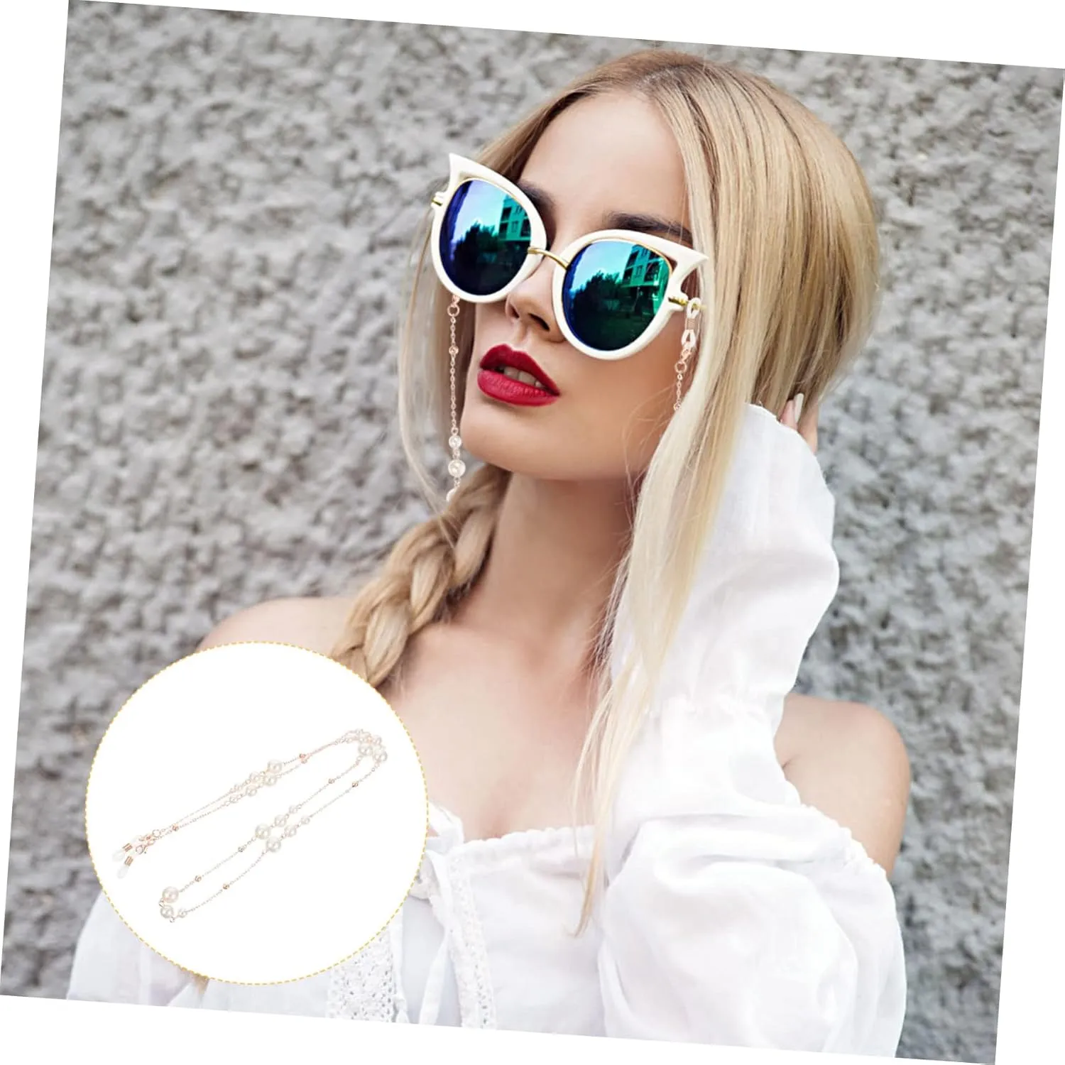Glasses Chain Eyeglasses for Women Pearl Sunglasses Girl Sunglasses Lanyards for Women Glasses Rope