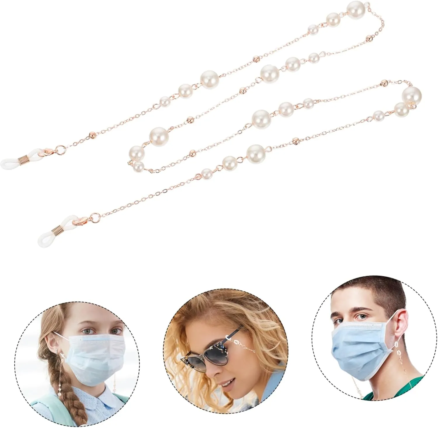 Glasses Chain Sunglasses Lanyard Pearl Eyeglass Strap Sun Glasses Women Eyeglasses Glasses Accessory