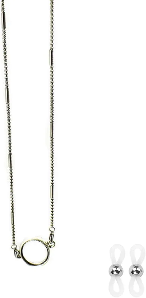 Glasses Holder Chain Loop Eyeglasses Holder Necklace Ring for Women Glasses Holder Strap Chain Reading Glasses Sunglasses Necklace for Men