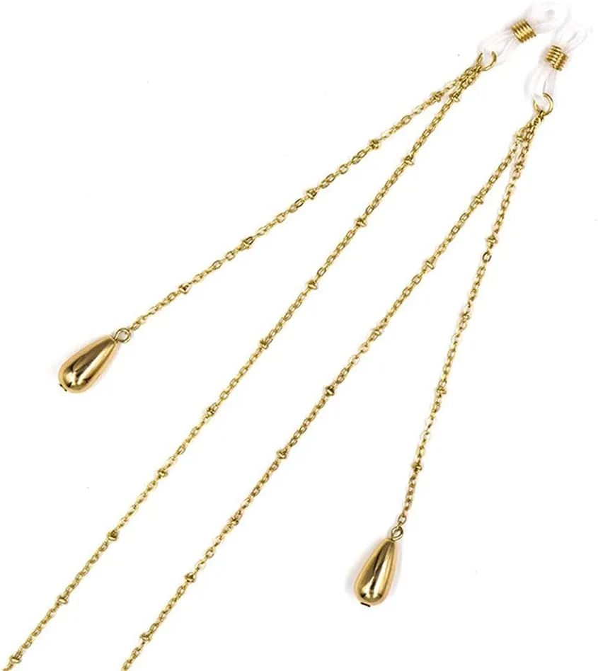 Gold Glasses Chain for Women Round beads Lanyard Fashion Glasses Strap Sunglasses Cords Casual Glasses Accessories
