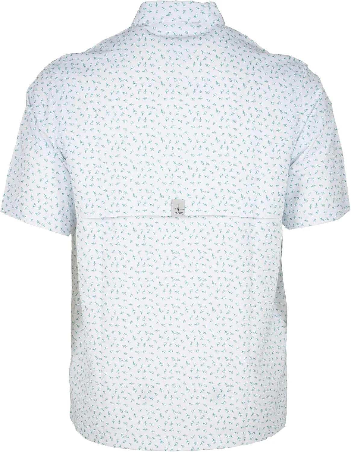 HABIT Mens Fourche Mountain Short Sleeve River Guide Fishing Shirt - UPF 40  UV Protection