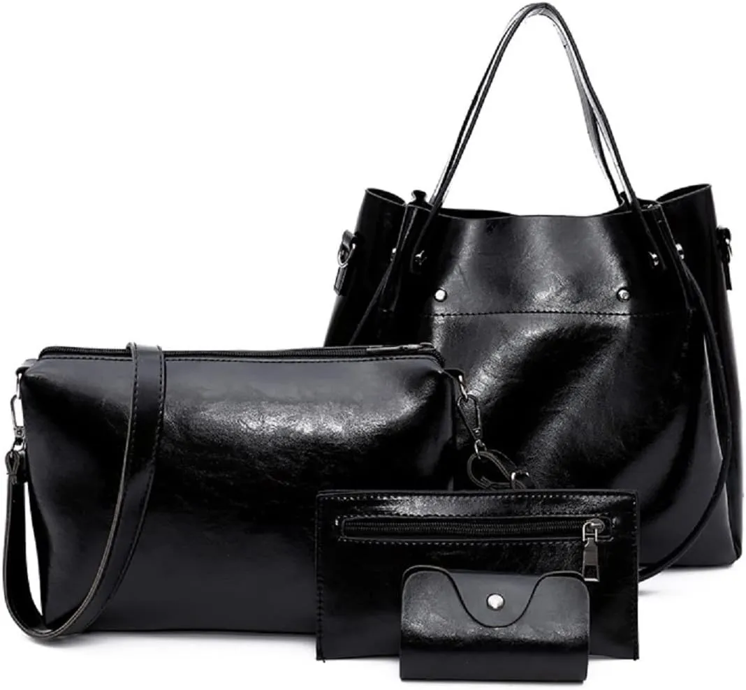 Handbag for Women Wallet Tote Bag Shoulder Bags Top Handle Satchel 4pcs Purse Set