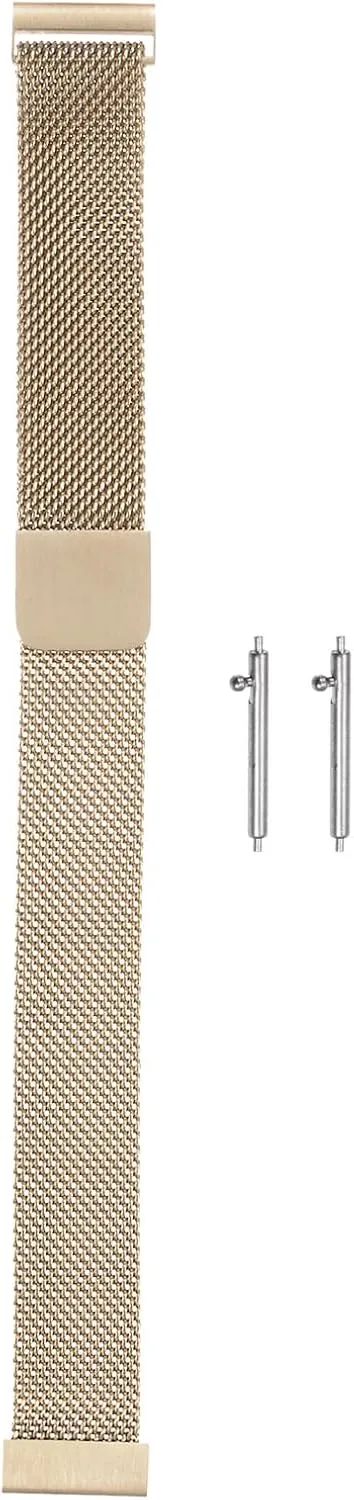 HARFINGTON Stainless Steel Mesh Watch Band Quick Release Adjustable Strap Magnetic Buckle for Men Women