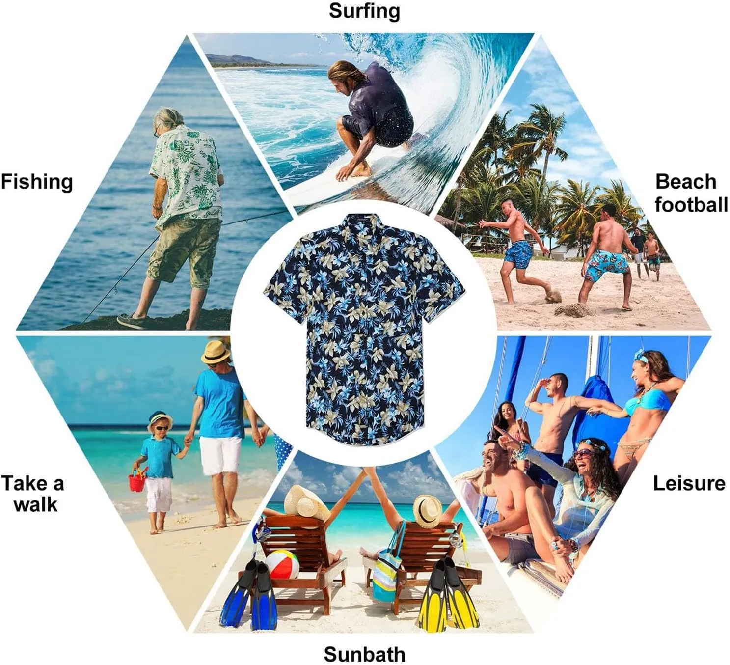 Hawaiian Shirt for Men Short Sleeve Button Down Linen Shirts Lightweight Loose Vacation Clothes Aloha