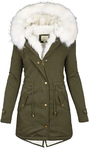 Heavyweight Outerwear Coat for Women Thicker Winter Slim Women'S Coat Women Long Quilted Coat Womens Puffer Coat