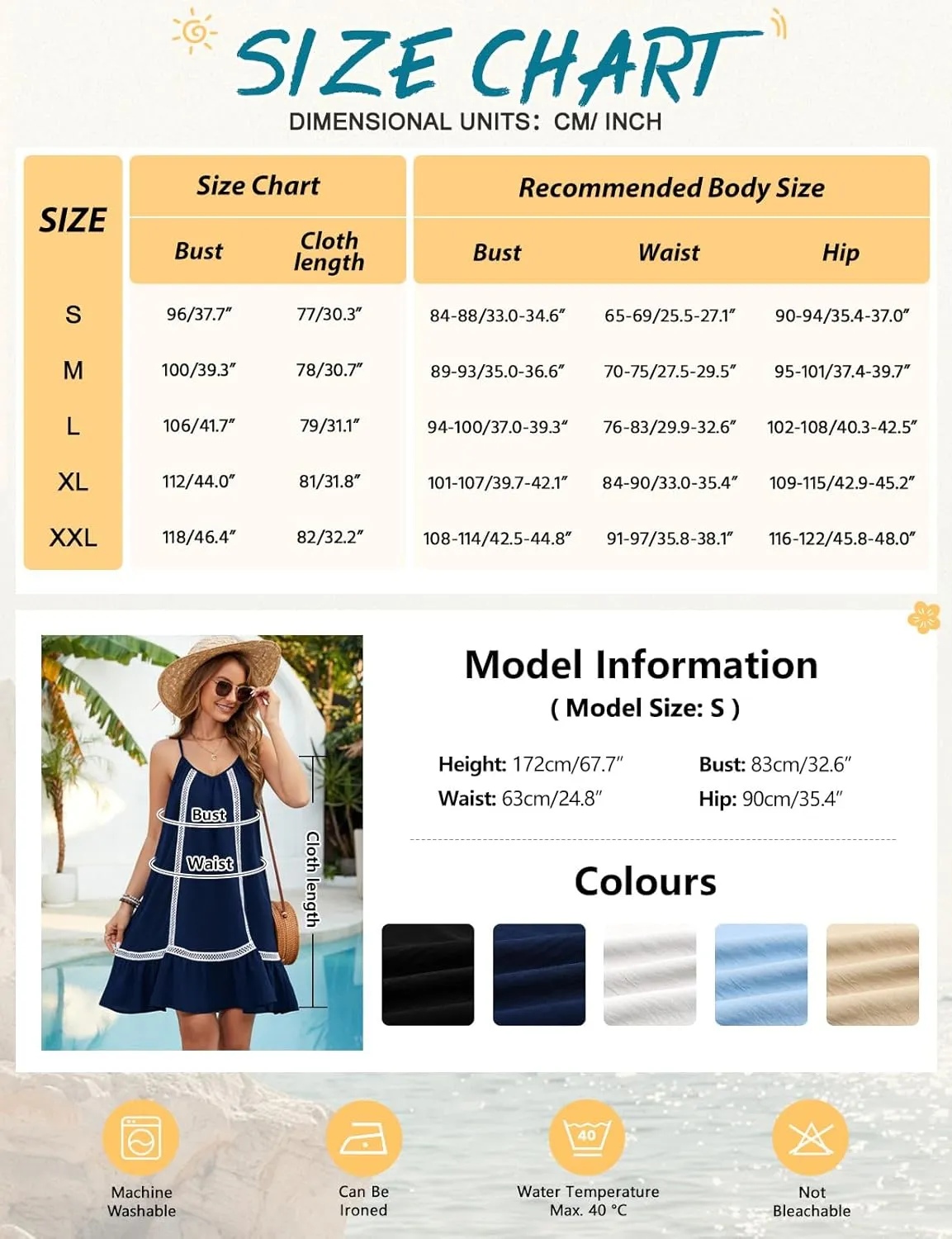 HEEKPEK Womens Bathing Suit Cover Up Spaghetti Strap Sleeveless Dress Summer Beach Flowy Sundresses Swimsuit Swimwear Coverup