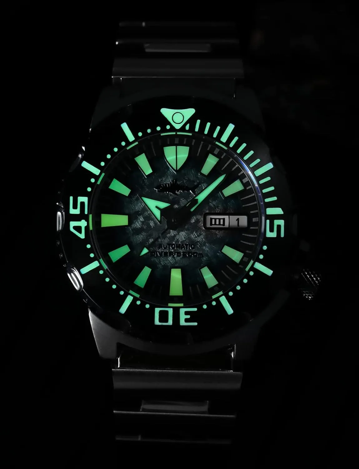 Heimdallr Watches for Men, NH36A Automatic Wristwatch 200M Diving Watch Sapphire Crystal Luminous Mens Watch with 316L Stainless Steel Bracelet V2 Version
