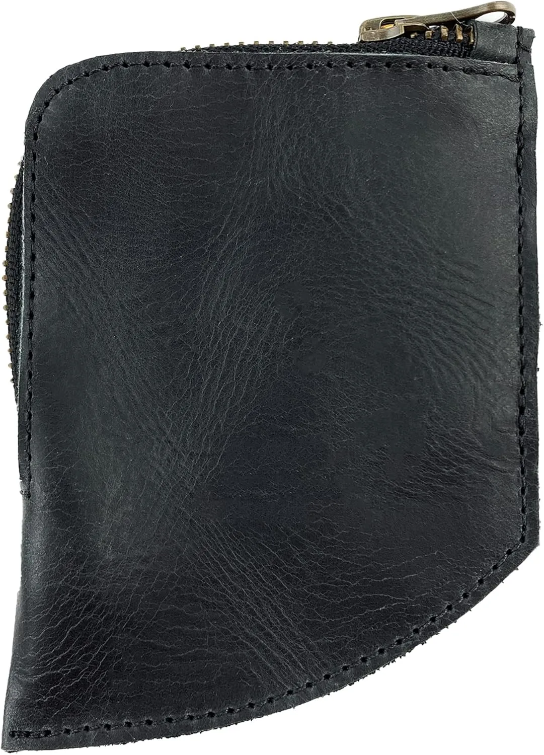 Hide & Drink, EDC Pocket Wallet, Curved Cash Organizer, Slim Front Card Holder, Money Clip, Full Grain Leather, Handmade Travel Accessories