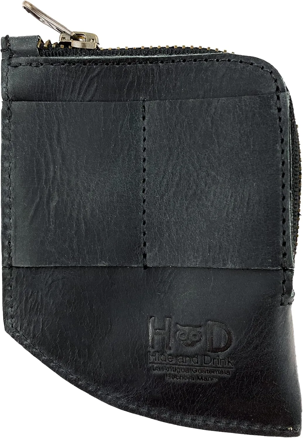 Hide & Drink, EDC Pocket Wallet, Curved Cash Organizer, Slim Front Card Holder, Money Clip, Full Grain Leather, Handmade Travel Accessories
