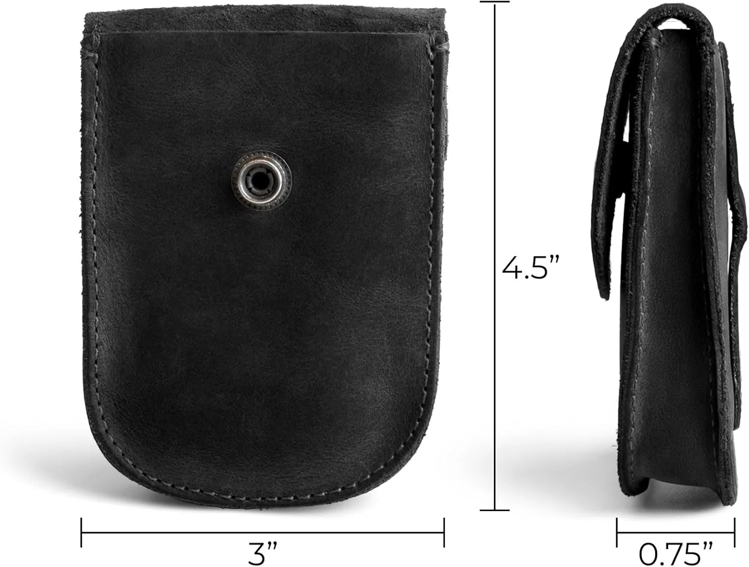 Hide & Drink, Holster Pouch, Durable EDC Waist Bag for Coins, Pocket Wallet, Headphones, Personal Items, Conveniently Attaches to Belt, Full Grain Leather, Handmade