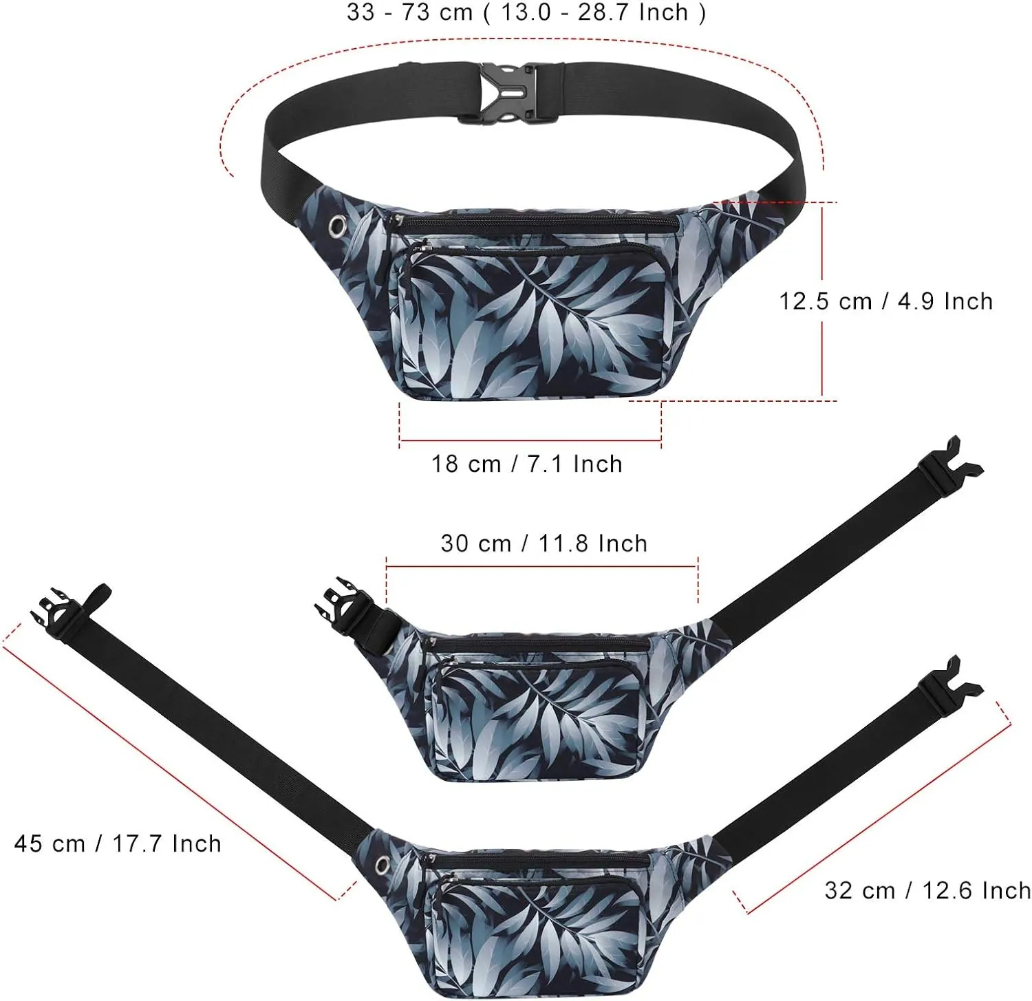 HUA ANGEL Fanny Pack for Women & Men - Crossbody Waist Bag Lightweight Belt Bum Bag for Sports, Travel, Hiking, Everyday Use