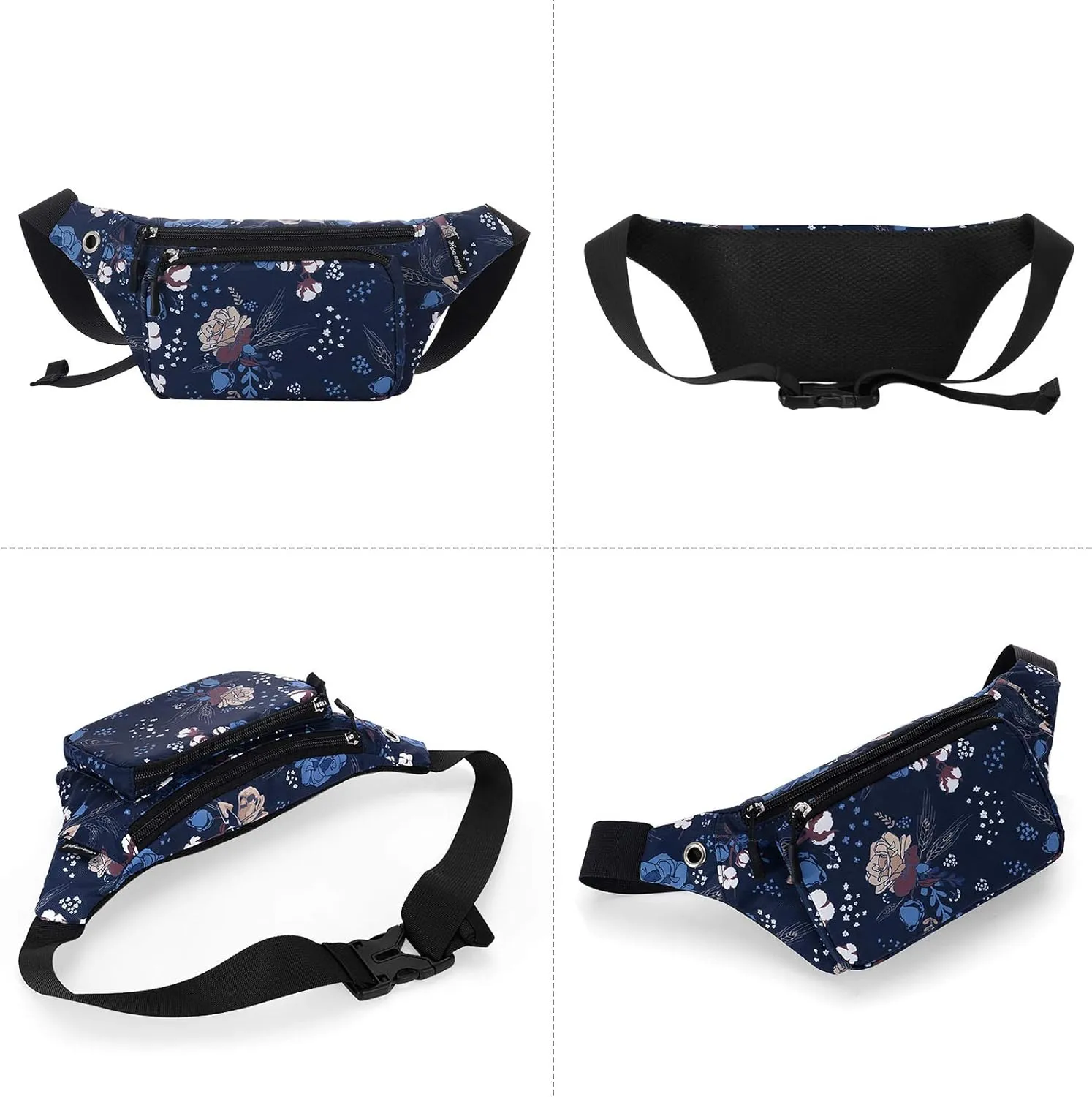 HUA ANGEL Fanny Pack for Women & Men - Crossbody Waist Bag Lightweight Belt Bum Bag for Sports, Travel, Hiking, Everyday Use