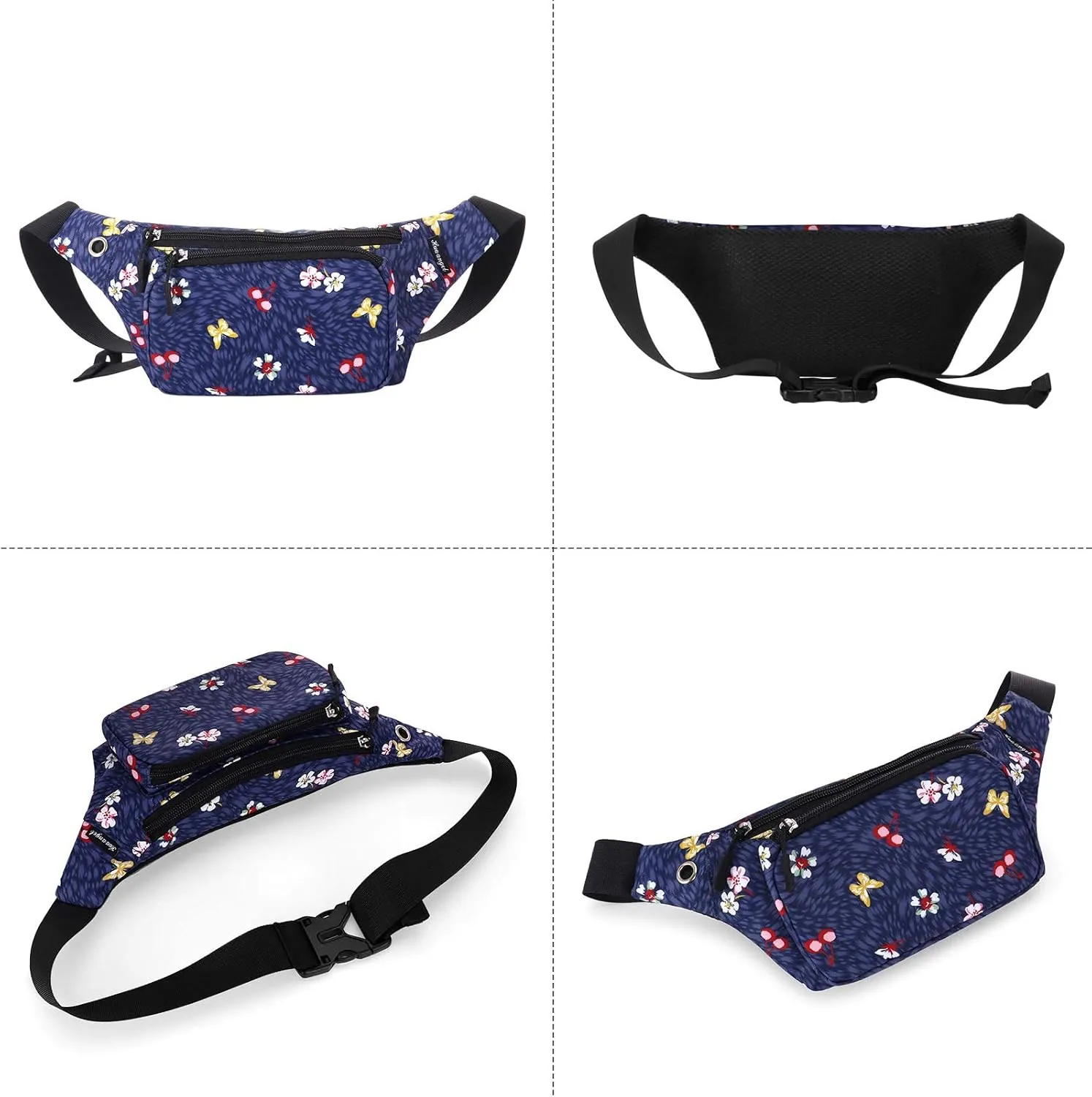 HUA ANGEL Fanny Pack for Women & Men - Crossbody Waist Bag Lightweight Belt Bum Bag for Sports, Travel, Hiking, Everyday Use