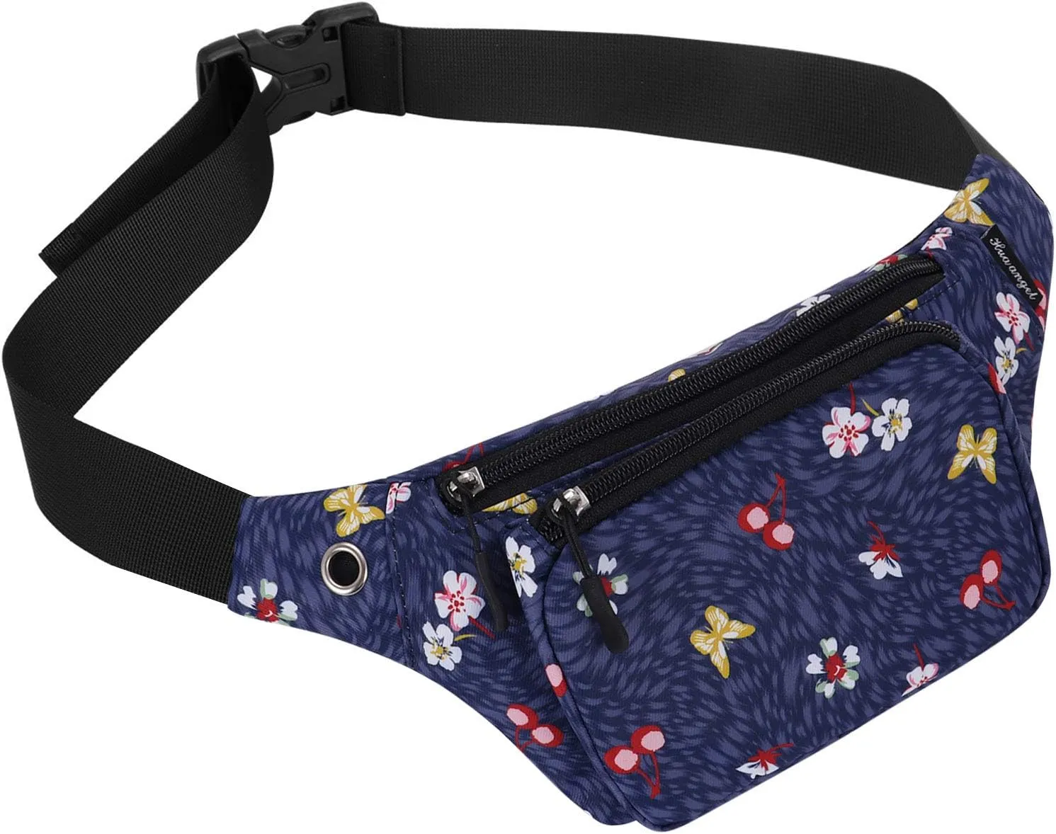 HUA ANGEL Fanny Pack for Women & Men - Crossbody Waist Bag Lightweight Belt Bum Bag for Sports, Travel, Hiking, Everyday Use