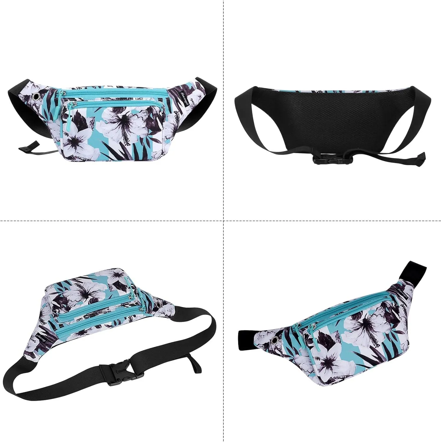 HUA ANGEL Fanny Pack for Women & Men - Crossbody Waist Bag Lightweight Belt Bum Bag for Sports, Travel, Hiking, Everyday Use