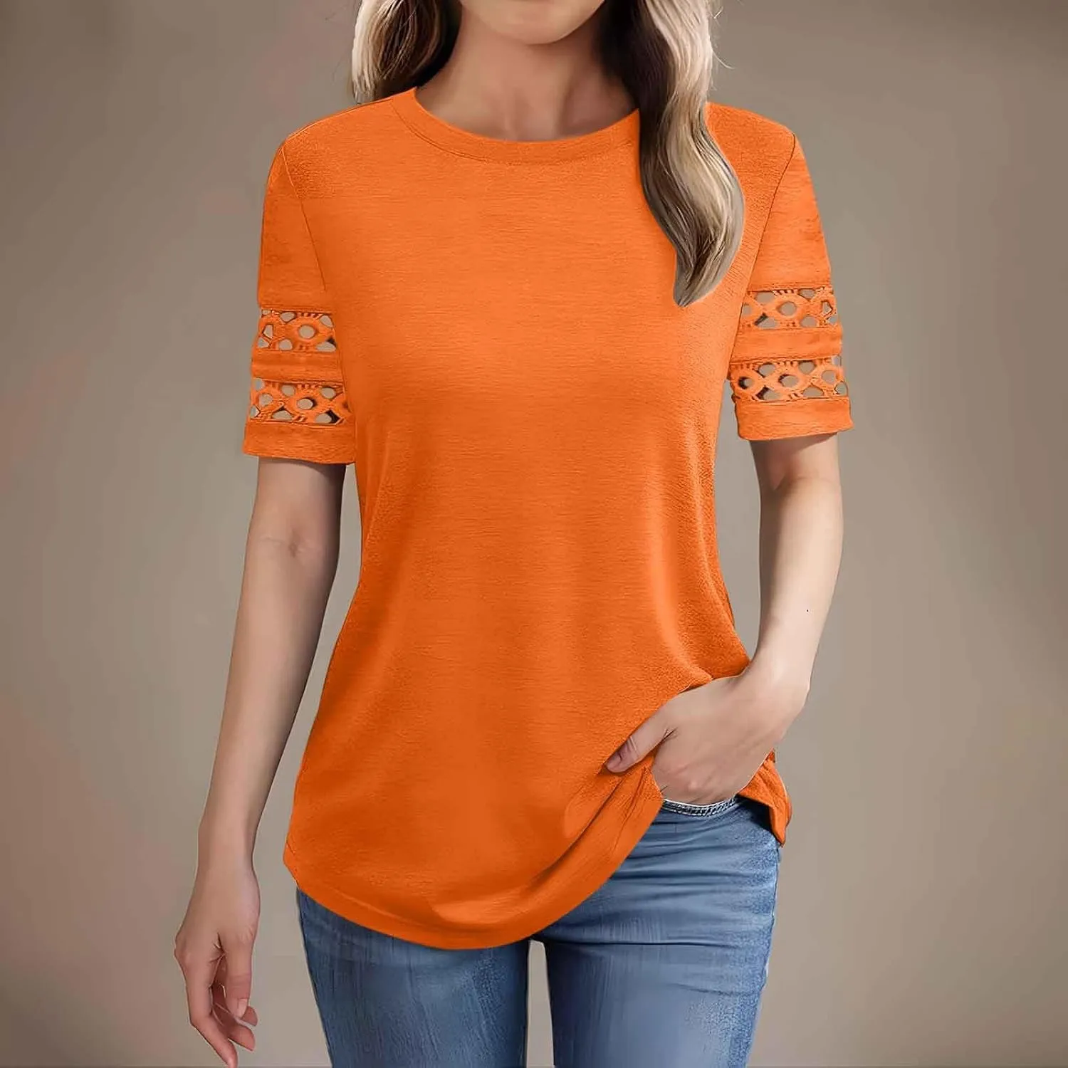 Hvyesh Womens Loose Fit Tshirts Short Sleeve Summer Tunic Tops for Women Trendy 2025 Comfy and Soft Tees