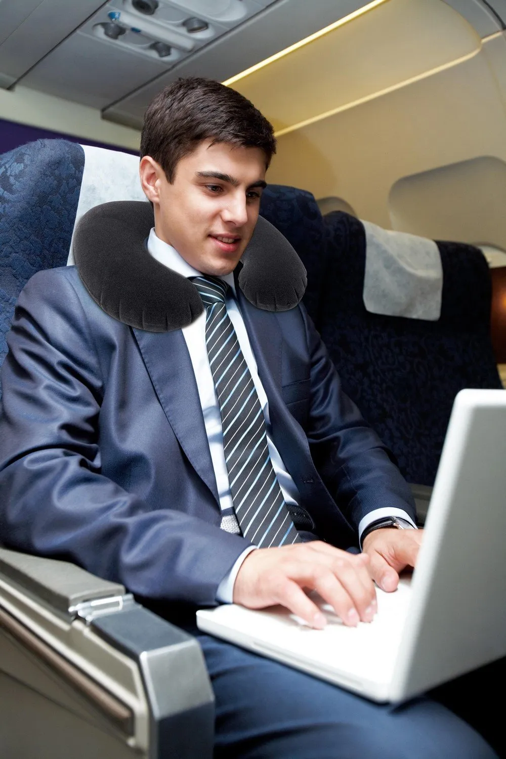 Intex Air Pillow U Shape Neck Support for Travel Journeys (Color May Vary)