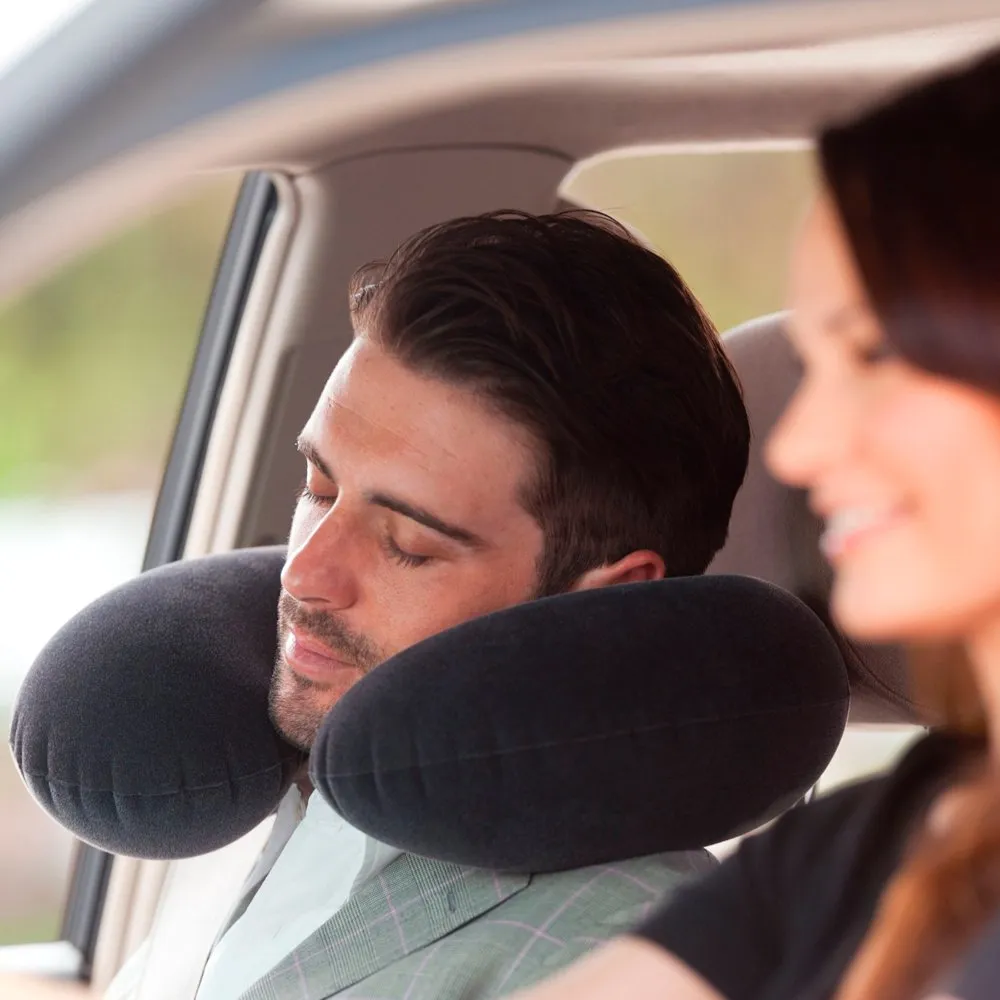 Intex Air Pillow U Shape Neck Support for Travel Journeys (Color May Vary)