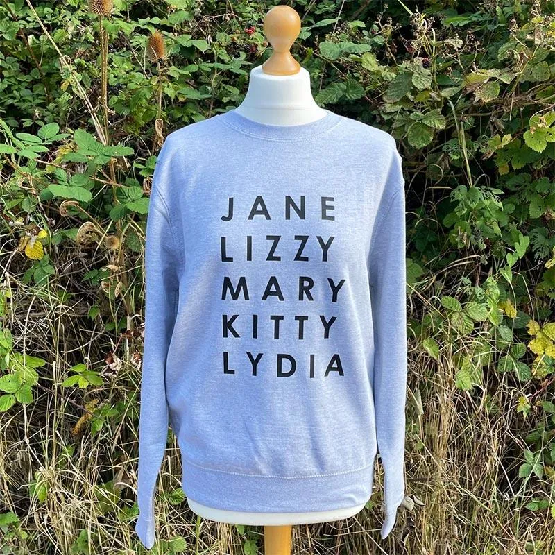 Jane Austen The Bennet Sisters Sweater in Heather Grey