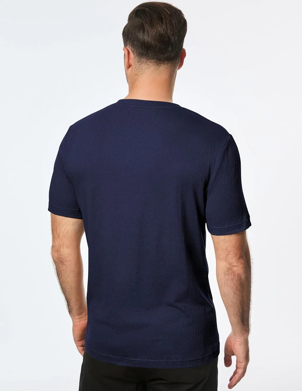JMIERR Mens T-Shirt Short Sleeve Muscle Textured Knit Crewneck Slim T Shirt Gym Workout Athletic Tee Shirts