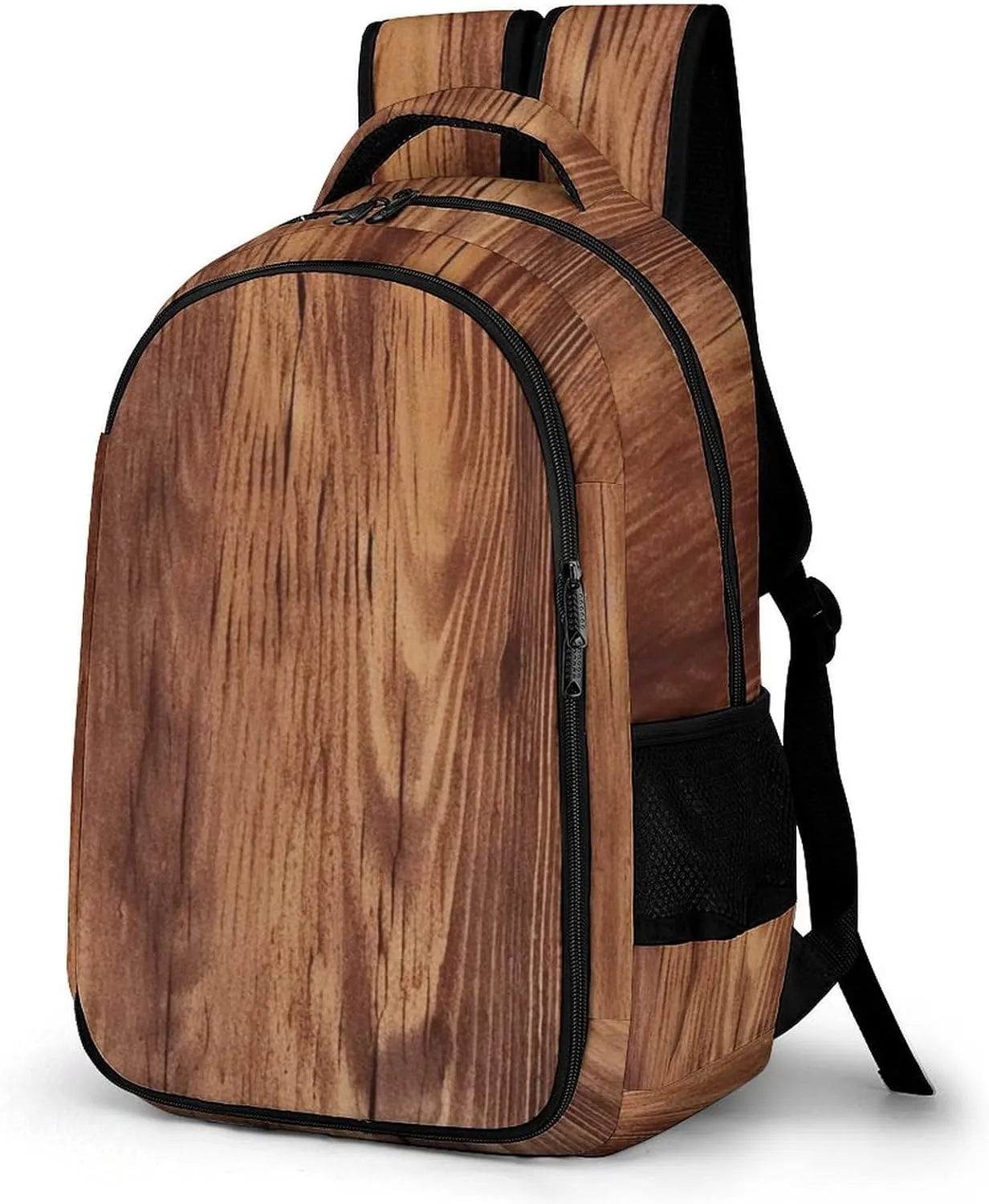 Laptop Backpack for Women Men Daypack Waterproof Brown Wood Grain Computer Bag Business Work Bag for Travel