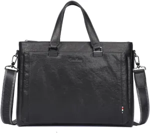 Leather Men Briefcase Luxury Laptop Bag Leather Briefcase shoulder men Business bag male A4 briefcase document office bag
