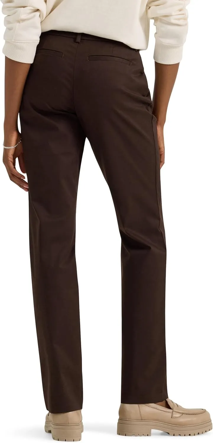 Lee Women's Wrinkle Free Relaxed Fit Straight Leg Pant