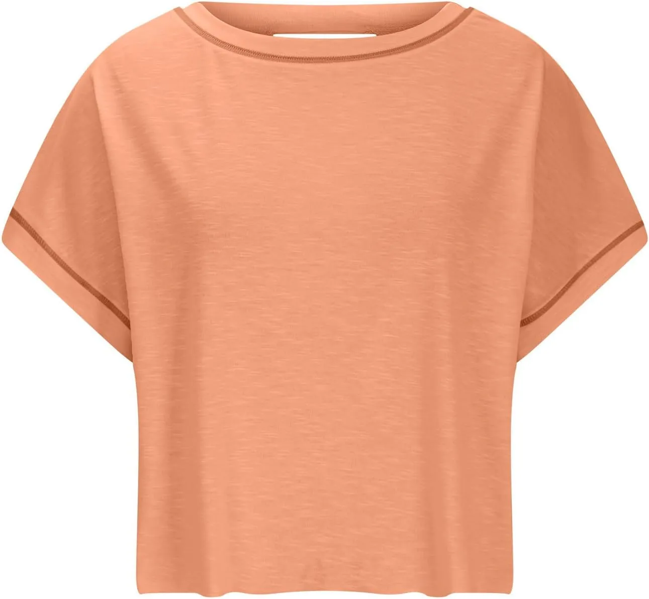 Lenago Workout Tops for Women Open Back Short Sleeve Shirts Backless Gym Yoga Athletic T-shirt Trendy Running Tee Blouses