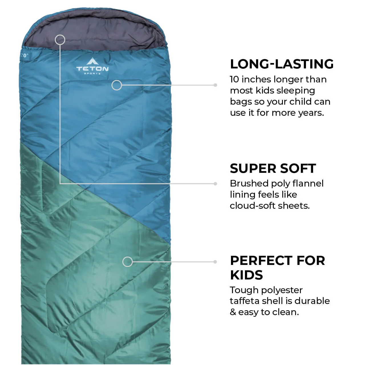 Li'l Celsius 20°F Junior Sleeping Bag for Kids