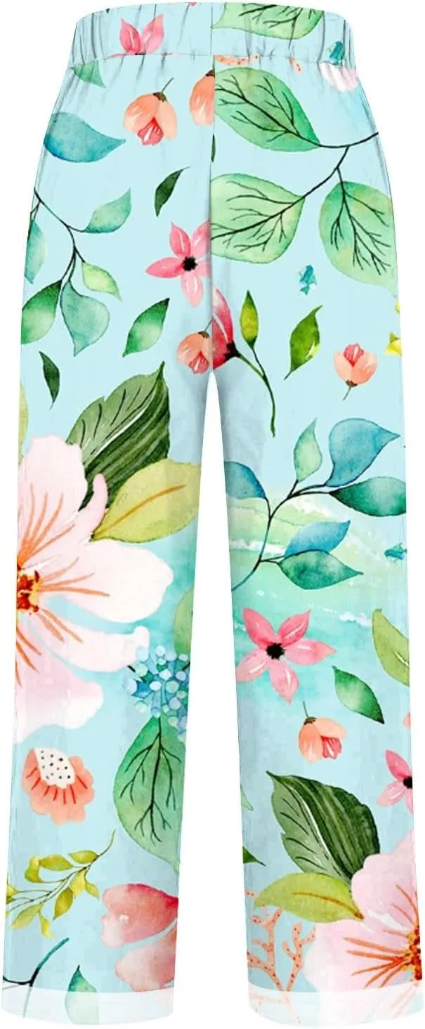 Linen Pants Women Petite Plus Spring High Waist Loose Pants for Women Women's Lightweight Travel Pants